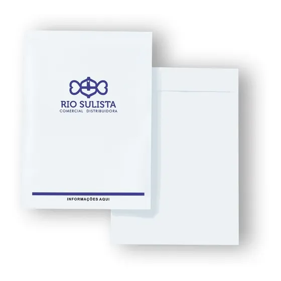 200 Envelopes A4 (22 X 32cm) - Timbrado - Personalizado