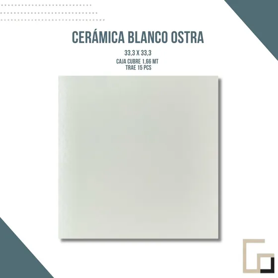 Cerámica  Marbella Blanco Ostra 33,3 X 33,3