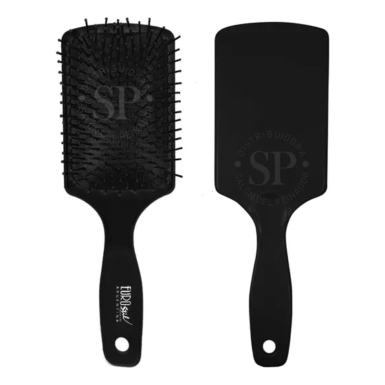 Eurostil Cepillo Raqueta Neumático Negro Peinado Pelo 50156