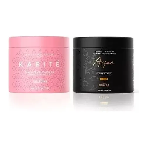 Kit Máscara Argán Bekim X250g + Máscara Karité X250g Bekim