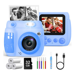 Cámara Infantil Con Impresión Instantánea Gofunly, 48 Mp, 10 Cámara Infantil Con Impresión Instantánea Gofunly, 48 Mp, 10