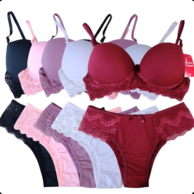 Langerie Femininas Lingerie Atacado Kit C/ 5 Conjuntos Langerie Femininas Lingerie Atacado Kit C/ 5 Conjuntos