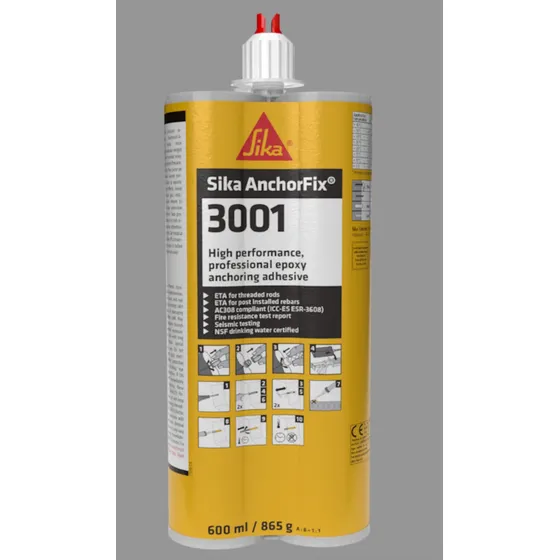 Sika Anchorfix 3001 Adhesivo Para Anclaje 600 Ml/865 G