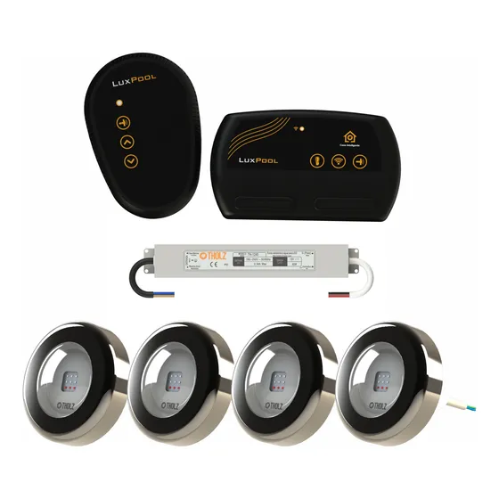 Kit Led Piscina Wi-fi - Smartlux + 4 Leds 7,5w Rgb Tholz
