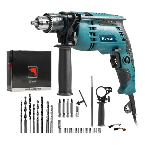 Furadeira De Impacto Elétrica Potência 710w Mandril 13mm Azul-aço