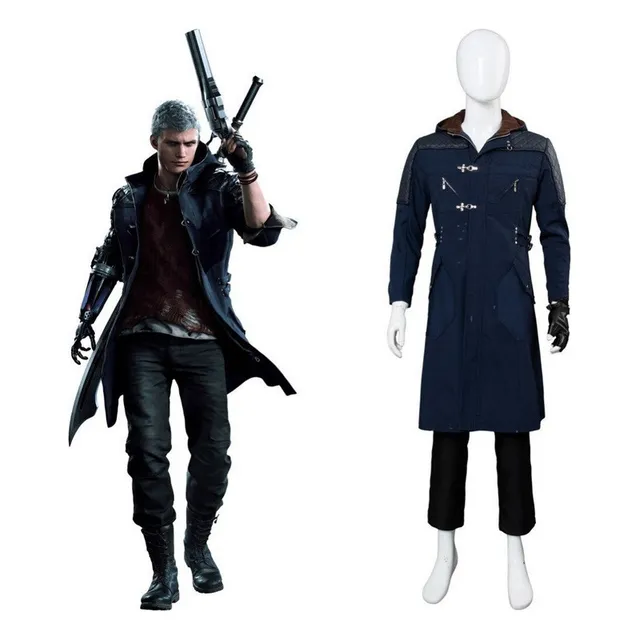 . Devil May Cry Nero Traje Negro Cosplay Hombre Unifome