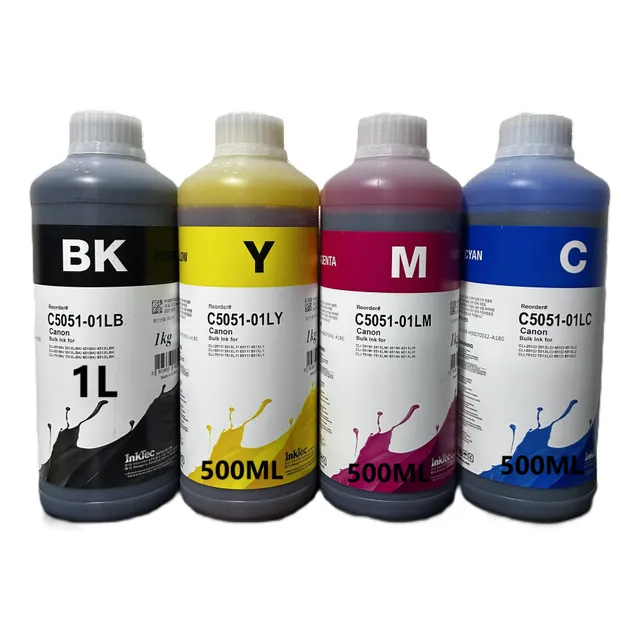 Litro Bk 500ml Cmy Para G7010 G5010 G2170 G3110 G2110 Inktec