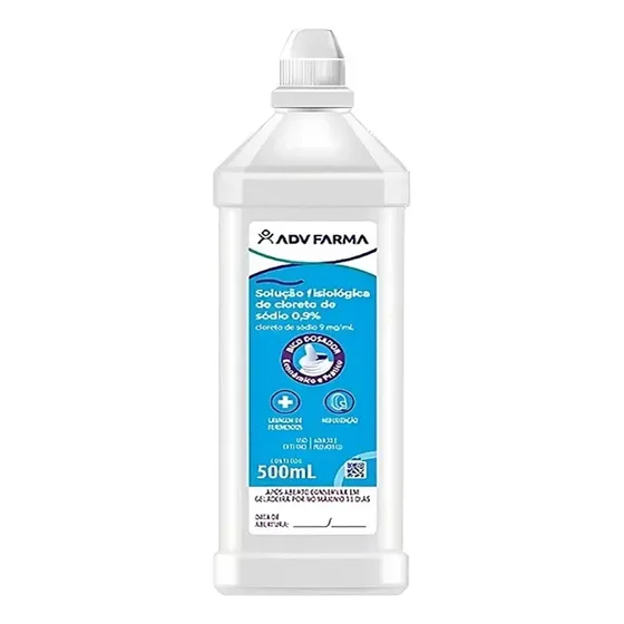 Soro Fisiológico Cloreto De Sódio 500ml Adv 0,9%