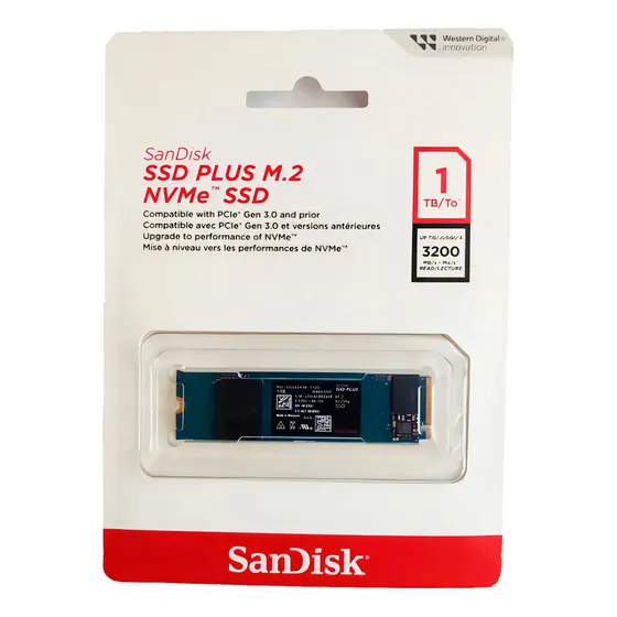 Ssd M.2 1tb Sandisk Plus Nvme 2280