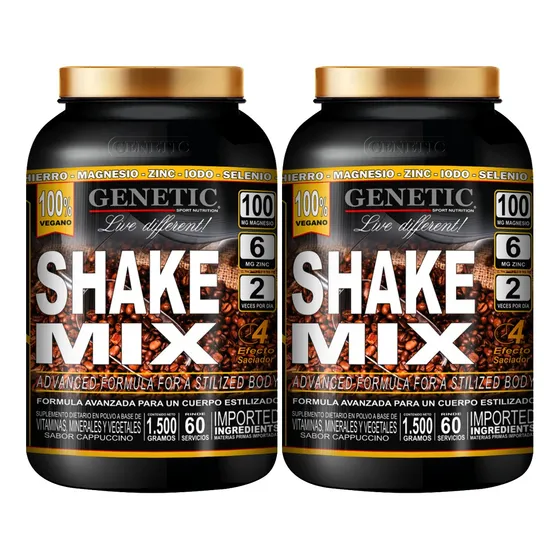 120 Servs Shake Mix Control Peso Batido Vegano Dieta Genetic