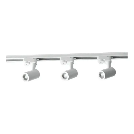 Luminaria Riel 1 Metro Con 3 Spot Led 9w C/u Incluidos Blanco (luz Cálida)