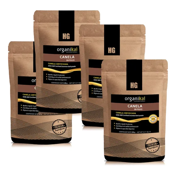Pack X4 Canela En Polvo Premium Organikal Hgl