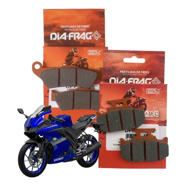 Kit Pastilha Freio Yamaha Yzf R15 2024 Promoção Tras E Dian