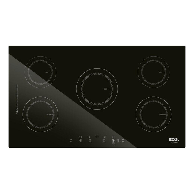 Cooktop De Indução Cinco Bocas Eos Preto 9500w Eci05ep 220v Cooktop De Indução Cinco Bocas Eos Preto 9500w Eci05ep 220v