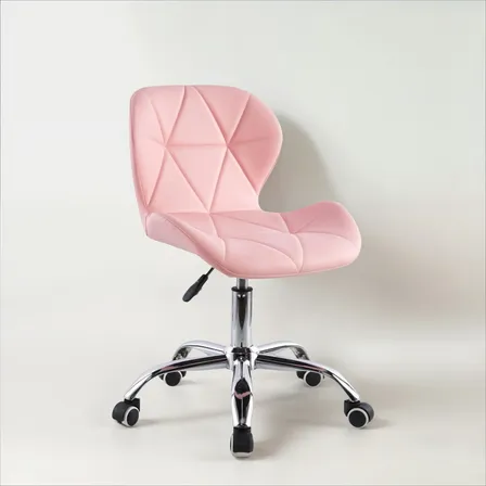 Silla De Escritorio Mariposa Giratoria Acolchada Color Rosa