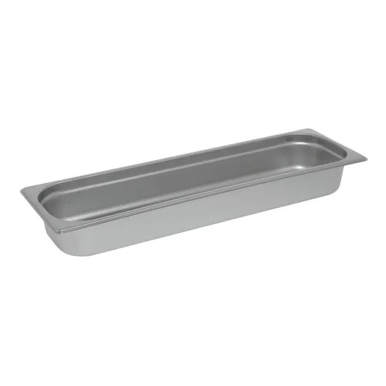 Mitad Tamaño Acero Inoxidable Mesa Vapor Sarten Largo D