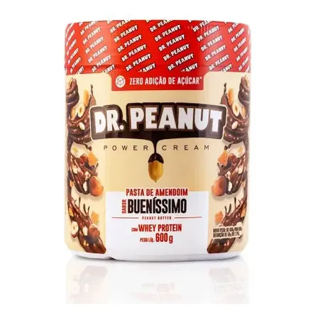 Pasta De Amendoim Com Whey Protein Bueníssimo 600g Dr. Peanut