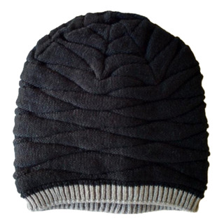 Gorro De Lana Negro Reversible Gorro De Lana Negro Reversible