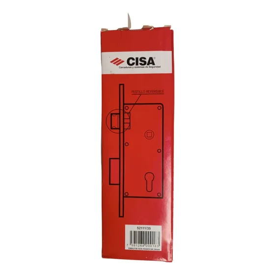 Cerradura De Embutir Dos Pases Cisa 35mm