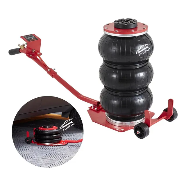 Fixltfast Gato Neumático 6600lbs/3t Aire Triple Para Carro