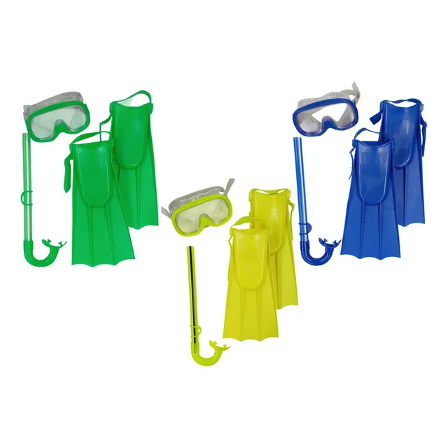 Equipo De Buceo Mascara Snorkel Chapaleta Ajustables Junior 