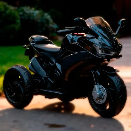 Motinho Elétrica Infantil 3 Rodas Preto