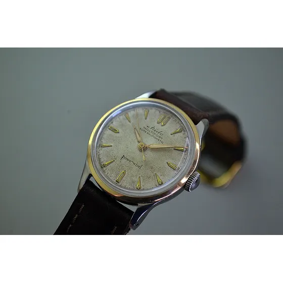 Lindo Mido Powerwind Superautomatic - Aço E Ouro - Anos 50 S