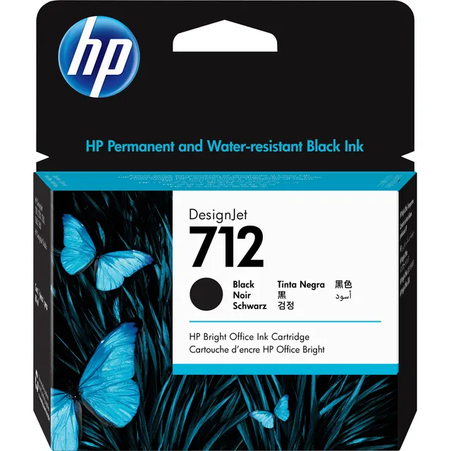 Cartucho Hp Designjet 712 3ed71a Color Negro 80ml 1 Pieza