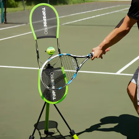 Rebatedor Tênis Topspin Pro Treine Sozinho Evolua Rápido Verde 0