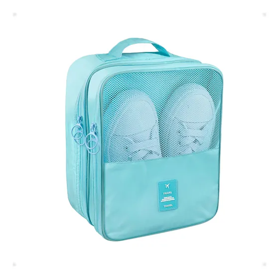 Necessaire Travel, Bolsa Organizadora Para Zapatos De Gimnasio, Color Teal - Otec