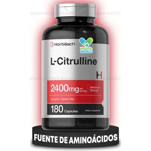 Horbaach L Citrulina 2400 Mg 180 Cápsulas Sabor Sin Sabor