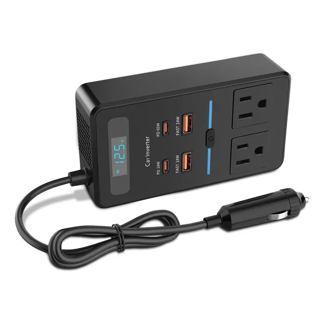 Inversor Corriente Auto 200w Portátil 12v A 110v Convertidor