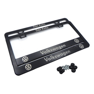 Set 2 Portaplaca Acero Inoxidable Negro Autos Pickup Suv Set 2 Portaplaca Acero Inoxidable Negro Autos Pickup Suv