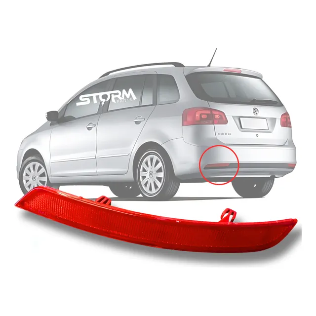 Lampada Refletiva Para-choque Vw Spacefox 2010 A 2014 Lente