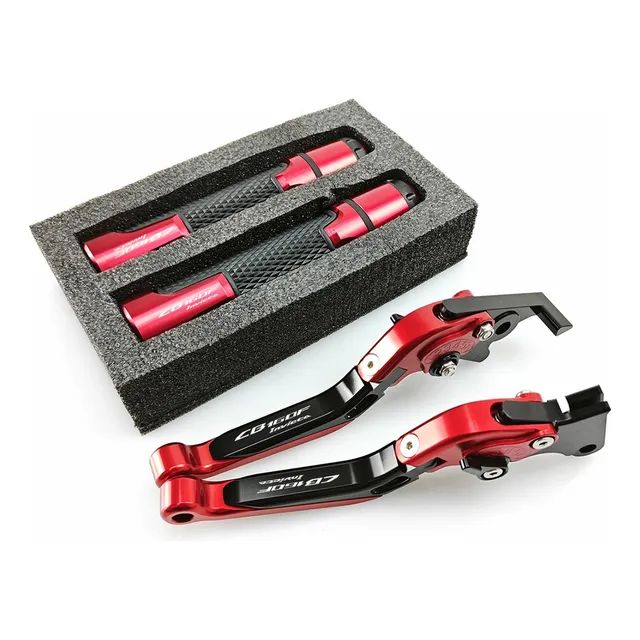 Palancas Y Puños For Honda Cb160f Invicta, Rojas Con Negra