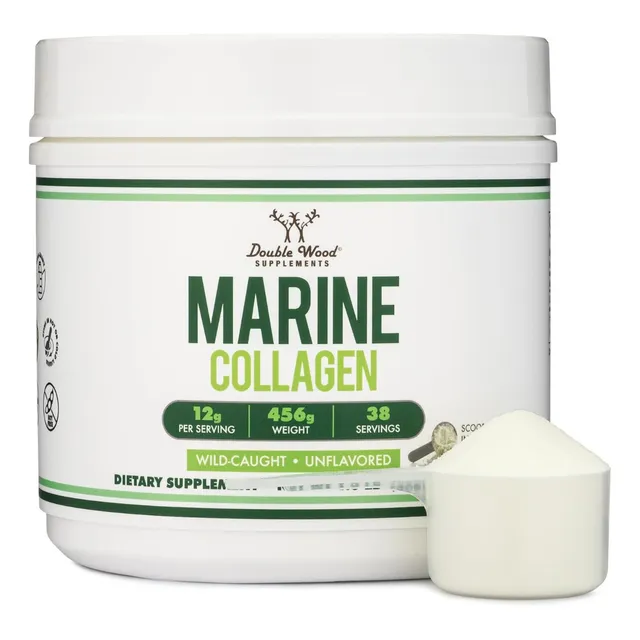Colágeno Marino Double Wood 456 Gr Sin Sabor