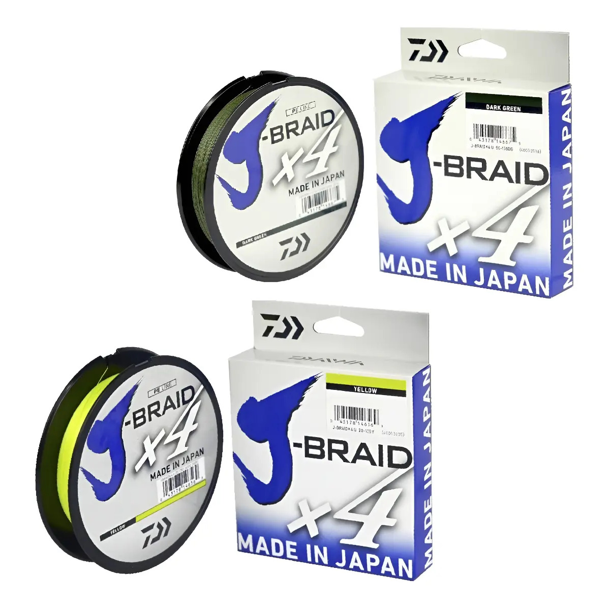 Linha De Pesca Multifilamento Daiwa J-braid X4 Carretel 135m Amarela 0.21mm 20lb