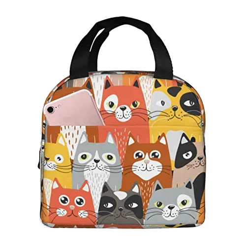Fiokroo Bolsa De Almuerzo Aislado Blanco Negro Ql42j
