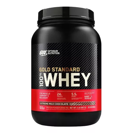 Suplemento en polvo Optimum Nutrition  Proteína Gold Standard 100% Whey proteína sabor extreme milk chocolate en pote de 907g