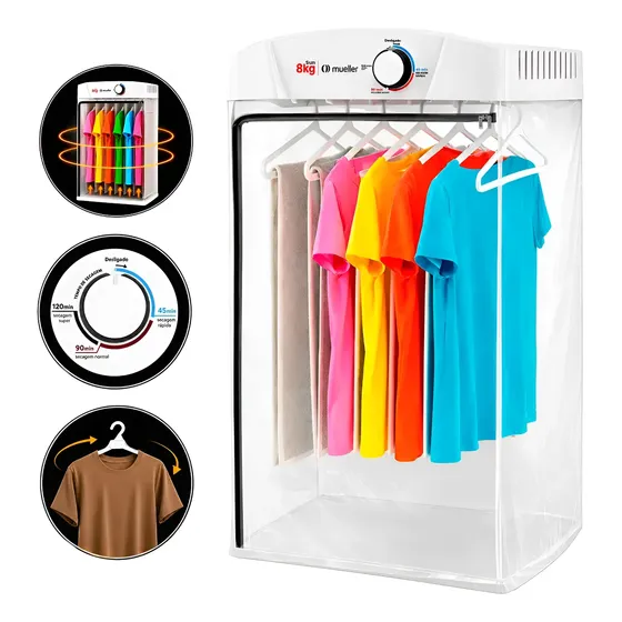 Secadora De Roupas Mueller Sun 8kg De Parede Com Timer