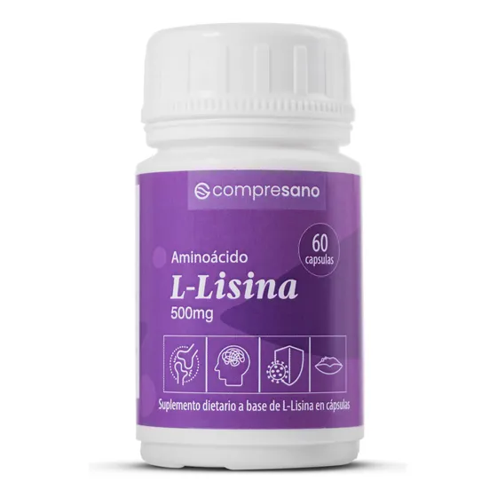 Aminoácido Lisina 500mg Capsulas