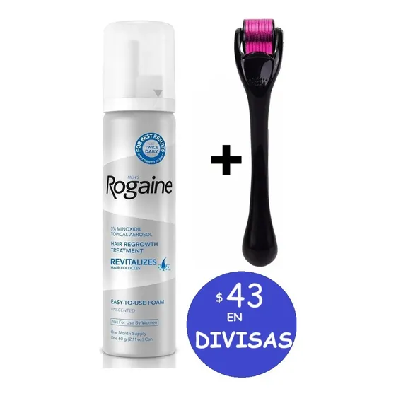 1 Minoxidil Rogaine Foam 1 Dermaroller 1.5 Cabello Minov136