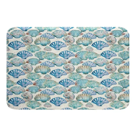 Feelyou Alfombra Baño Estampado Concha Marina 20 X 32  Para