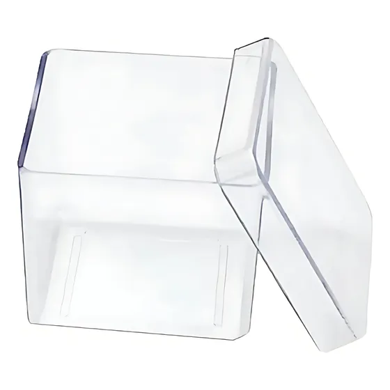 Kit 100 Caixa Para Lembrancinhas Acrílico 5x5 Transparente