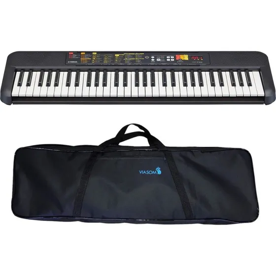 Kit Teclado Musical Yamaha Psr-f52 + Bag Viasom C5s C/ Alça
