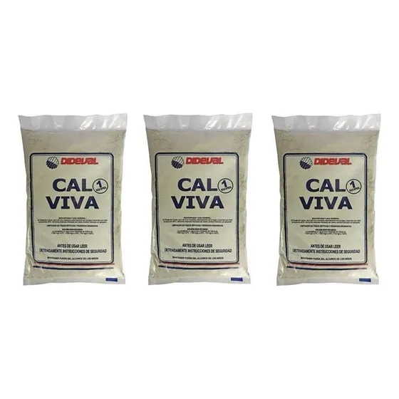 Pack 3 Cal Viva 1kg Dideval
