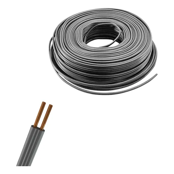 50mts Cable Alambre Twd Duplex Calibre 12 Iusa 100% Cobre Cubierta Gris