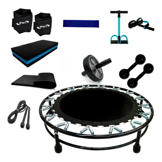 Kit Aeróbico Mini Jump + Equipamentos Para Exercícios 