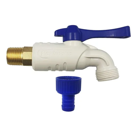 Llave De Jardin Pvc 1/2 Fleximatic 2491 Con Inserto De Laton