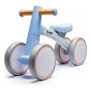 Bicicleta De EquilĂbrio Infantil S/ Pedal Azul 4 Rodas Yuupi Bicicleta De EquilĂbrio Infantil S/ Pedal Azul 4 Rodas Yuupi